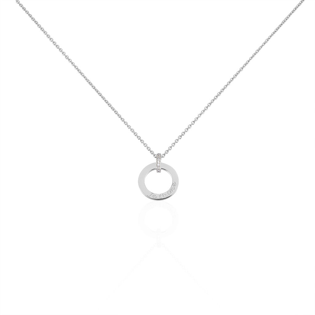 Collier Desirat Argent Blanc Oxyde De Zirconium - Colliers avec pierres Femme | Marc Orian