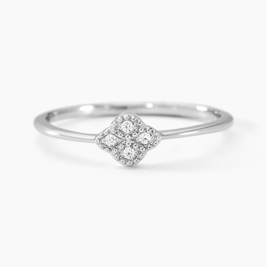 Bague Emmie Argent Blanc Oxyde De Zirconium - Bagues avec pierre Femme | Marc Orian