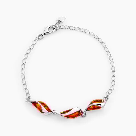 Bracelet Argent Blanc Eve-liseae Ambre - Bracelets cha&icirc;nes Femme | Marc Orian