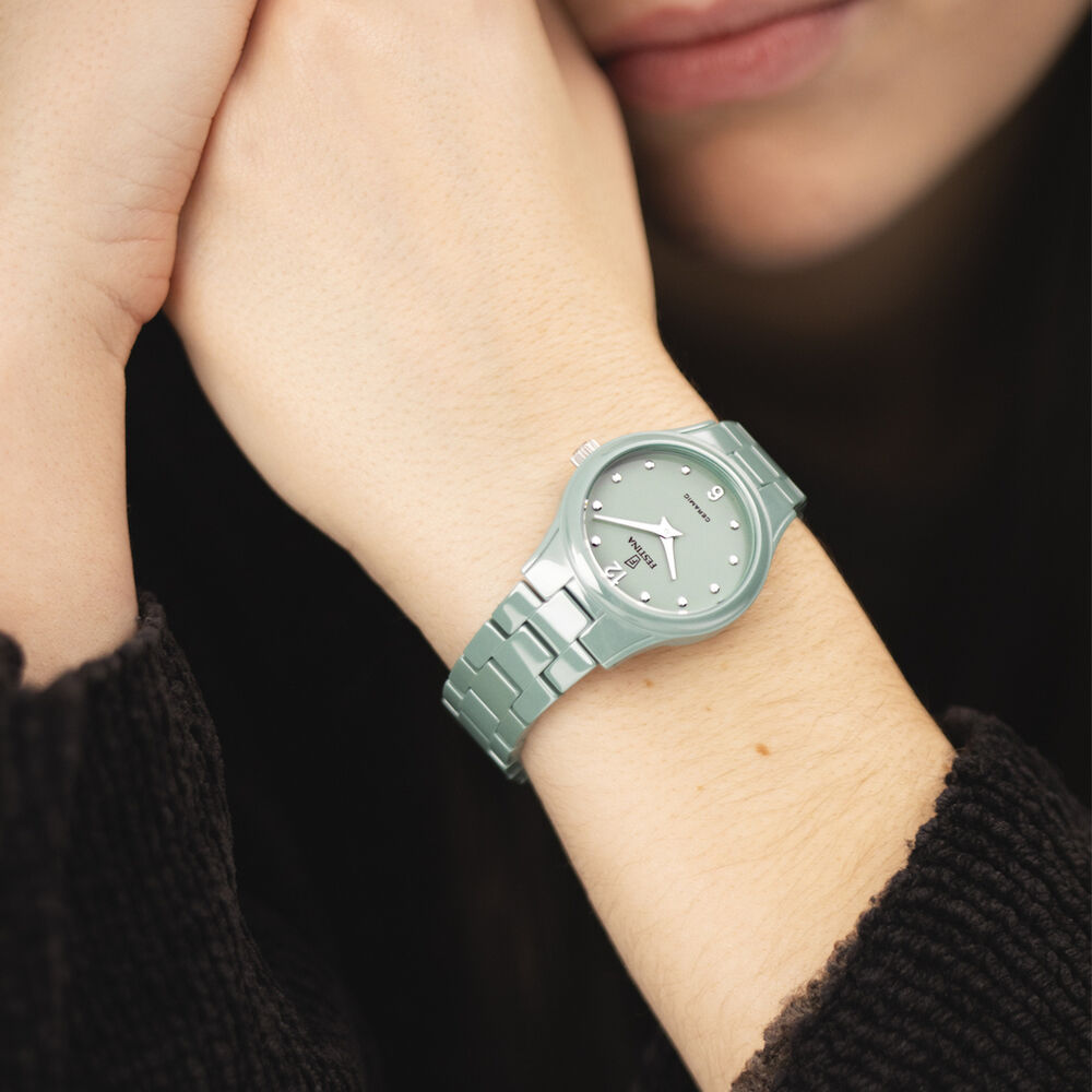Montre Festina Ceramic 31 Vert - Montres &eacute;tanches Femme | Marc Orian