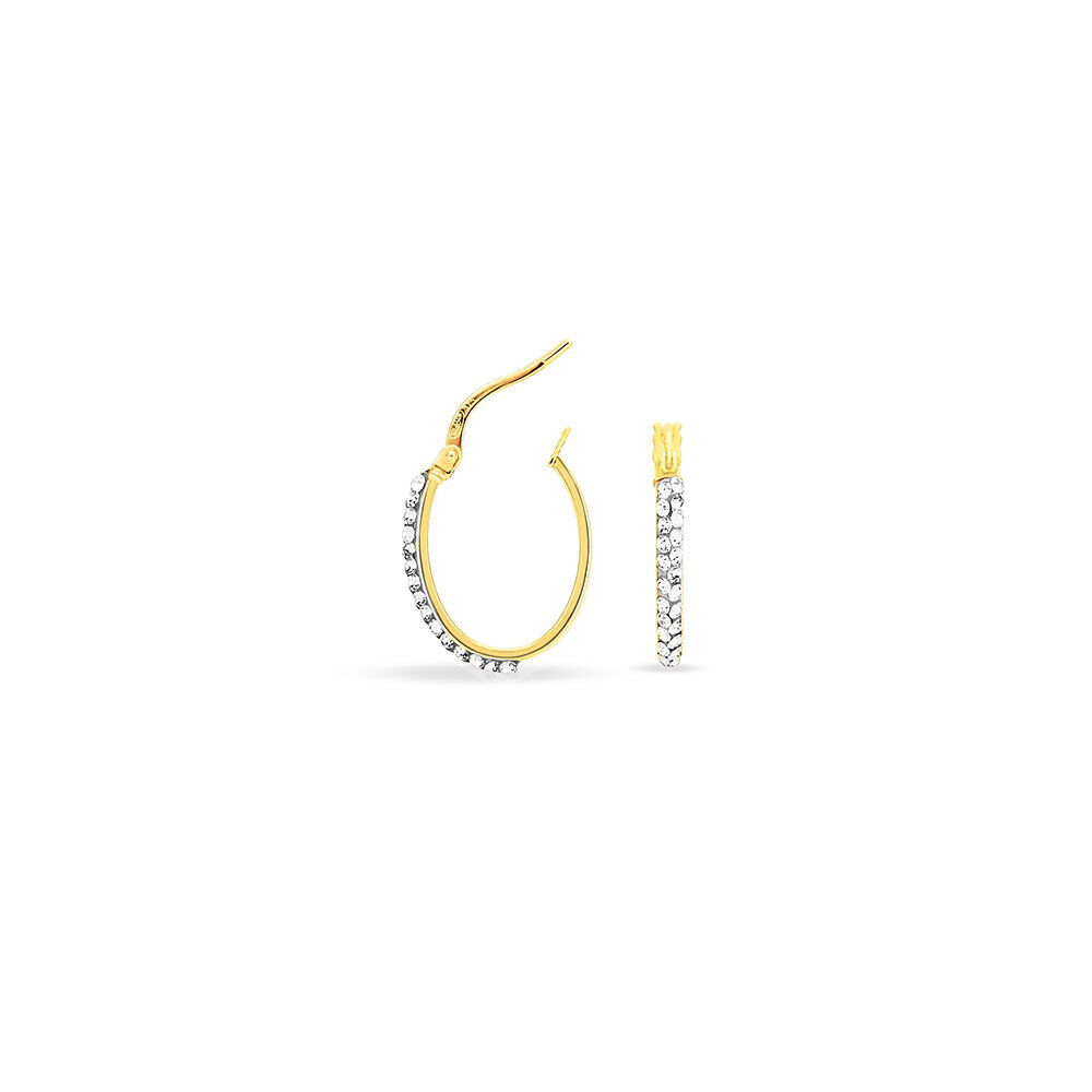 Créoles Sandrine Or Jaune Strass - Créoles Femme | Marc Orian