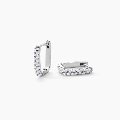 Créoles Aselya Argent Blanc Oxyde De Zirconium - Créoles Femme | Marc Orian
