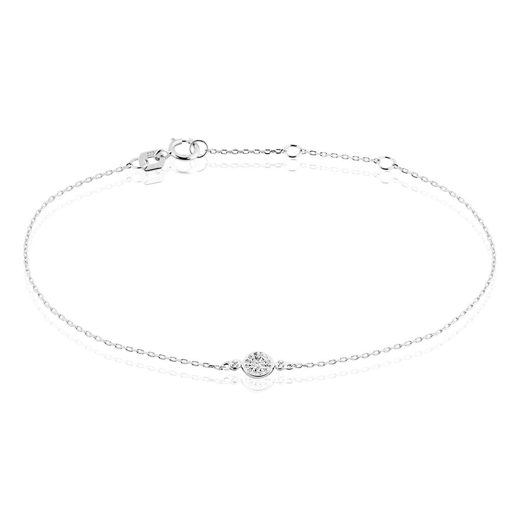 Bracelet Valeri Or Blanc Diamant - Bracelets Medailles Femme | Marc Orian