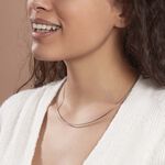 Cha&icirc;ne Kassie Maille Omega Argent Blanc - Colliers fantaisie Femme | Marc Orian