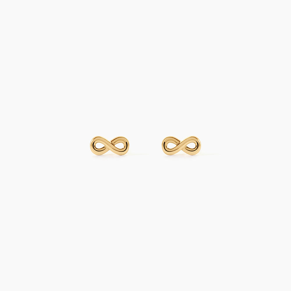 Boucles D'Oreilles Puces Annie-Francoise Argent Dor&eacute; A L'Or 750/1000 - Puces Femme | Marc Orian
