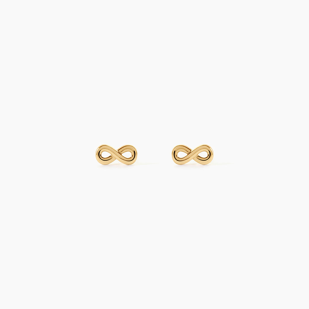 Boucles D'Oreilles Puces Annie-Francoise Argent Dor&eacute; A L'Or 750/1000 - Puces Femme | Marc Orian