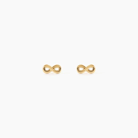 Boucles D'Oreilles Puces Annie-Francoise Argent Dor&eacute; A L'Or 750/1000 - Puces Femme | Marc Orian