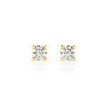 Boucles D'oreilles Puces Victoria Or Jaune Diamant - Puces Femme | Marc Orian