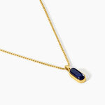Collier Dannie Acier Jaune Sodalite - Colliers avec pierres Femme | Marc Orian