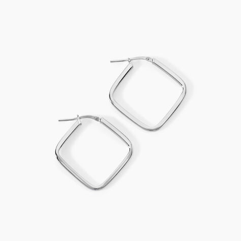 Creoles Argent Blanc Titania - Cr&eacute;oles Femme | Marc Orian