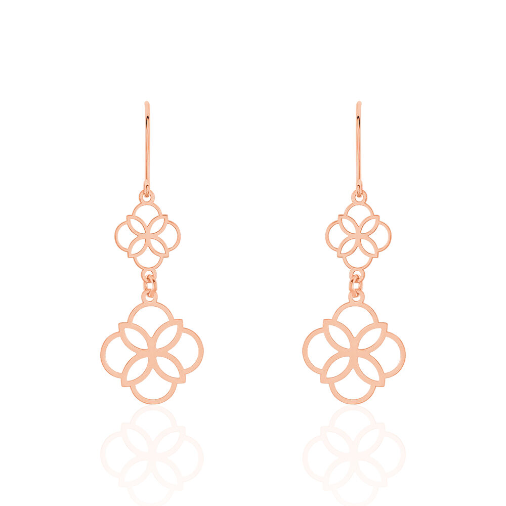 Boucles D'oreilles Pendantes Letizia Argent Rose - Pendantes Femme | Marc Orian