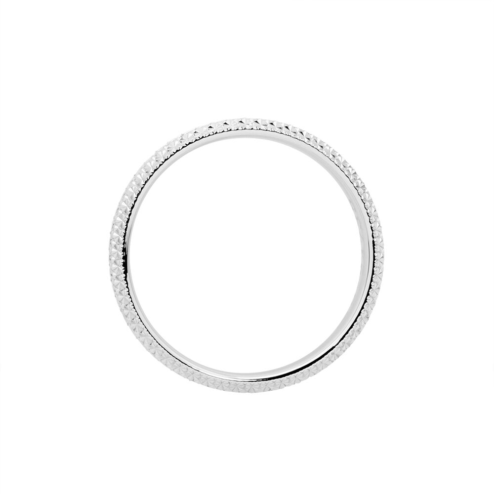 Alliance Mayane Ruban Plat Or Blanc - Alliances personnalisées Femme | Marc Orian