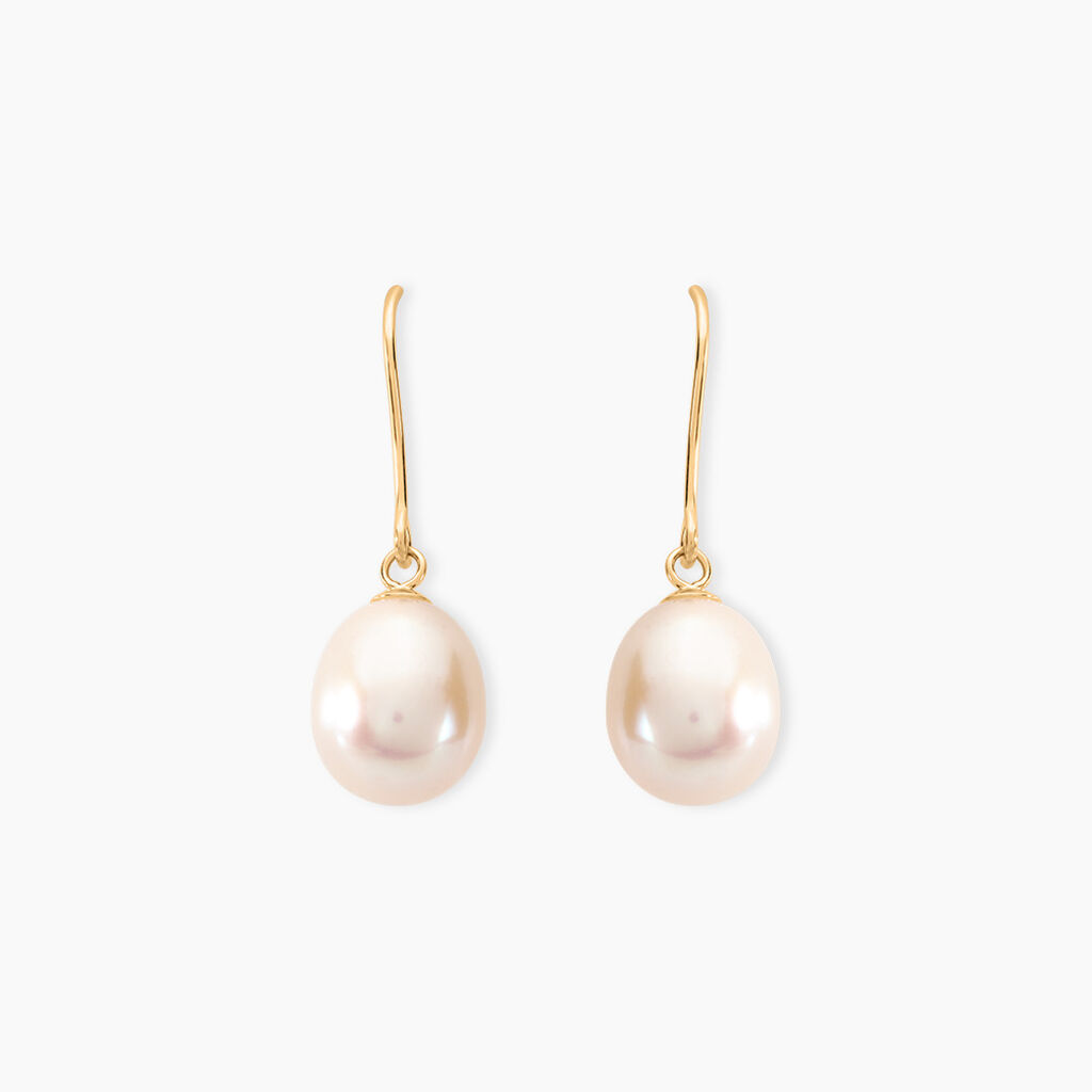 Boucles D'oreilles Pendantes Baroque Or Jaune Perle De Culture - Boucles d'oreilles mariage Femme | Marc Orian