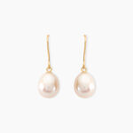 Boucles D'oreilles Pendantes Baroque Or Jaune Perle De Culture - Boucles d'oreilles mariage Femme | Marc Orian