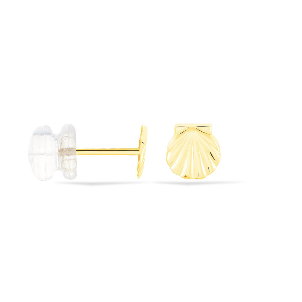 Boucles D'oreilles Puces Franzine Coquillage Or Jaune - Puces Femme | Marc Orian