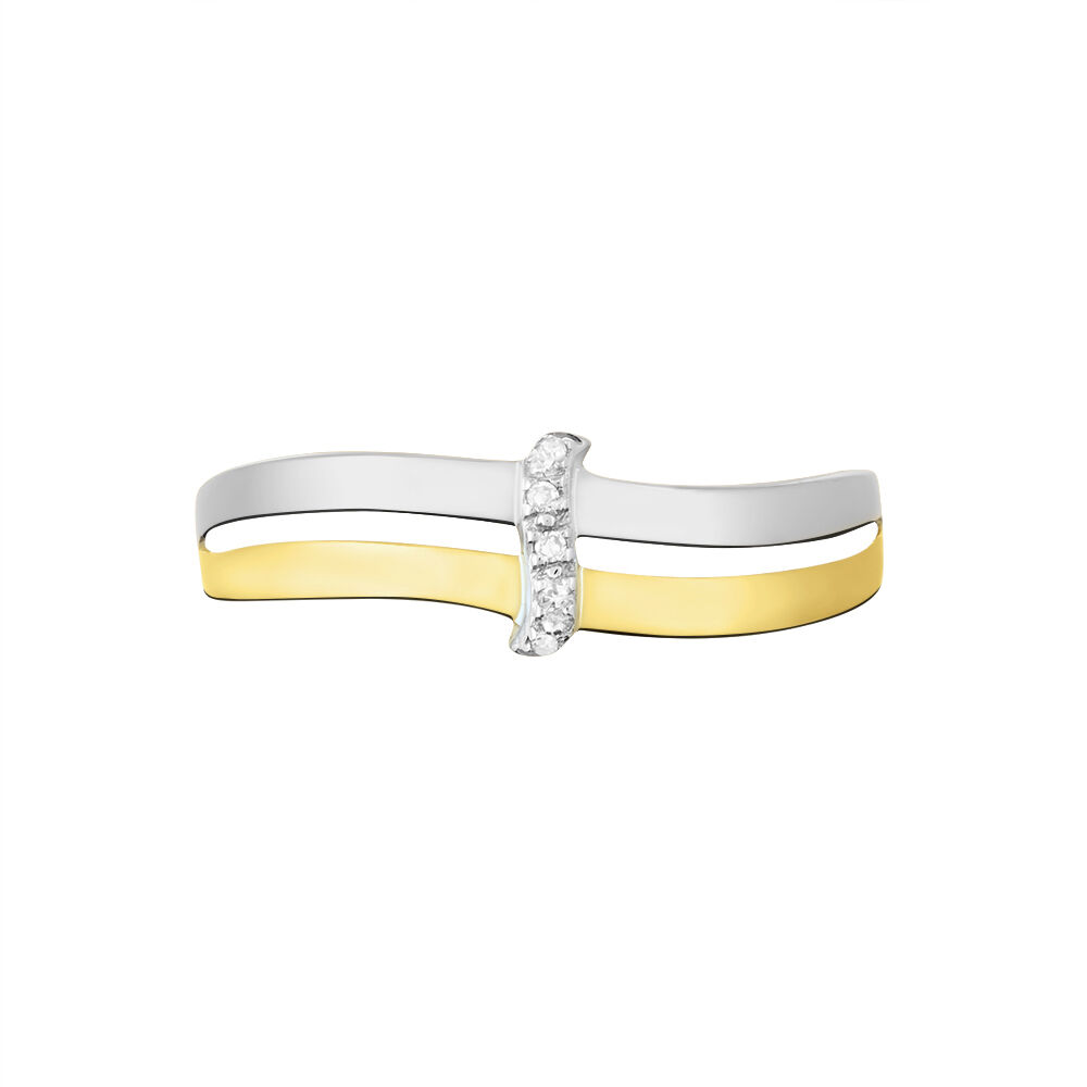 Bague Lisella Or Bicolore Diamant - Bagues pierres précieuses Femme | Marc Orian