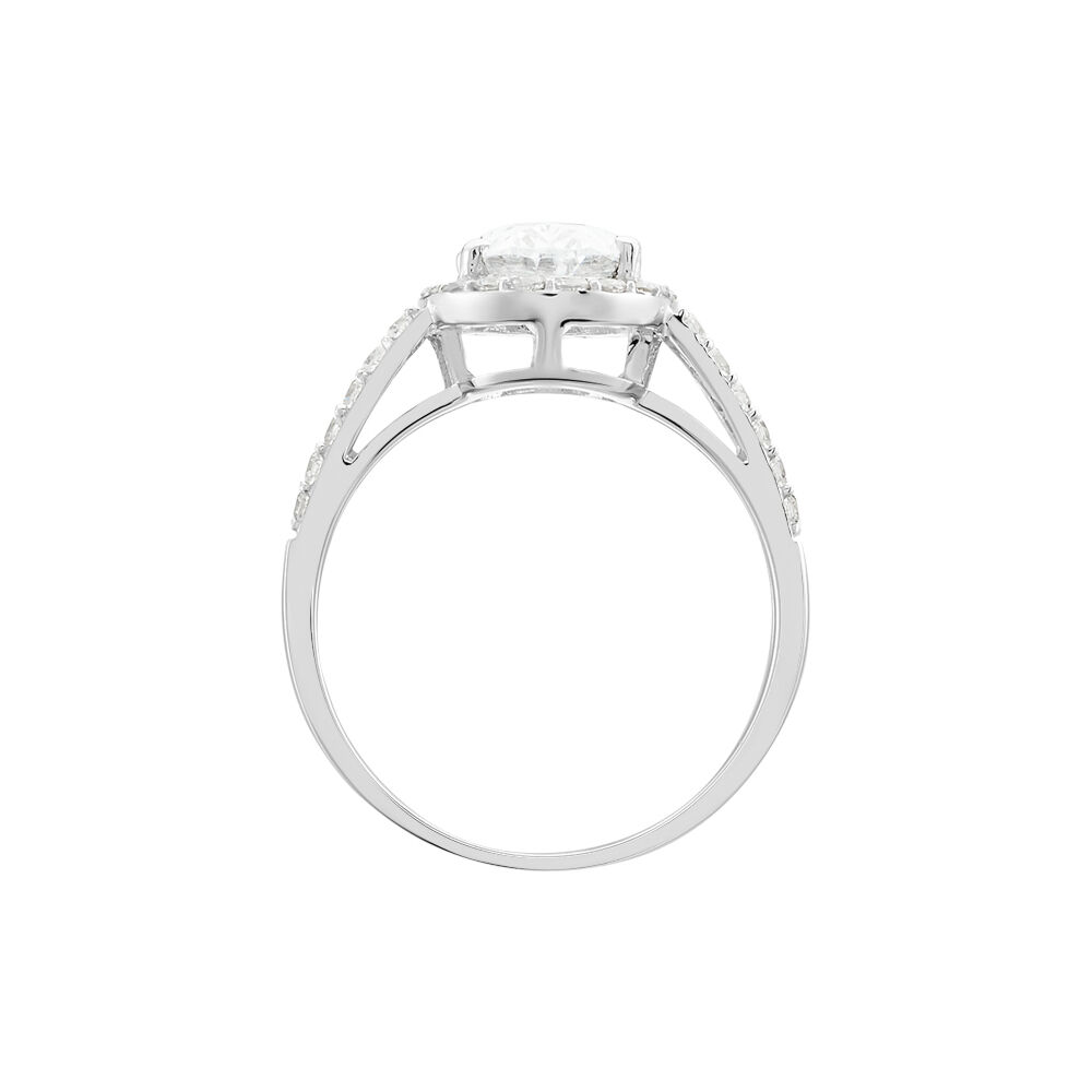 Bague Arjun Or Blanc Oxyde De Zirconium - Solitaires Femme | Marc Orian