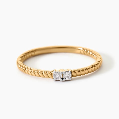 Bague Hanna Plaqu&eacute; Or Jaune Oxyde De Zirconium - Bijoux fantaisie Femme | Marc Orian