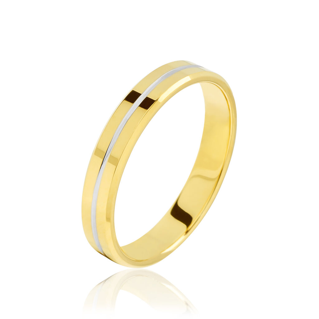 Alliance Liseret Ruban Plat Or Bicolore - Alliances duo Unisex | Marc Orian
