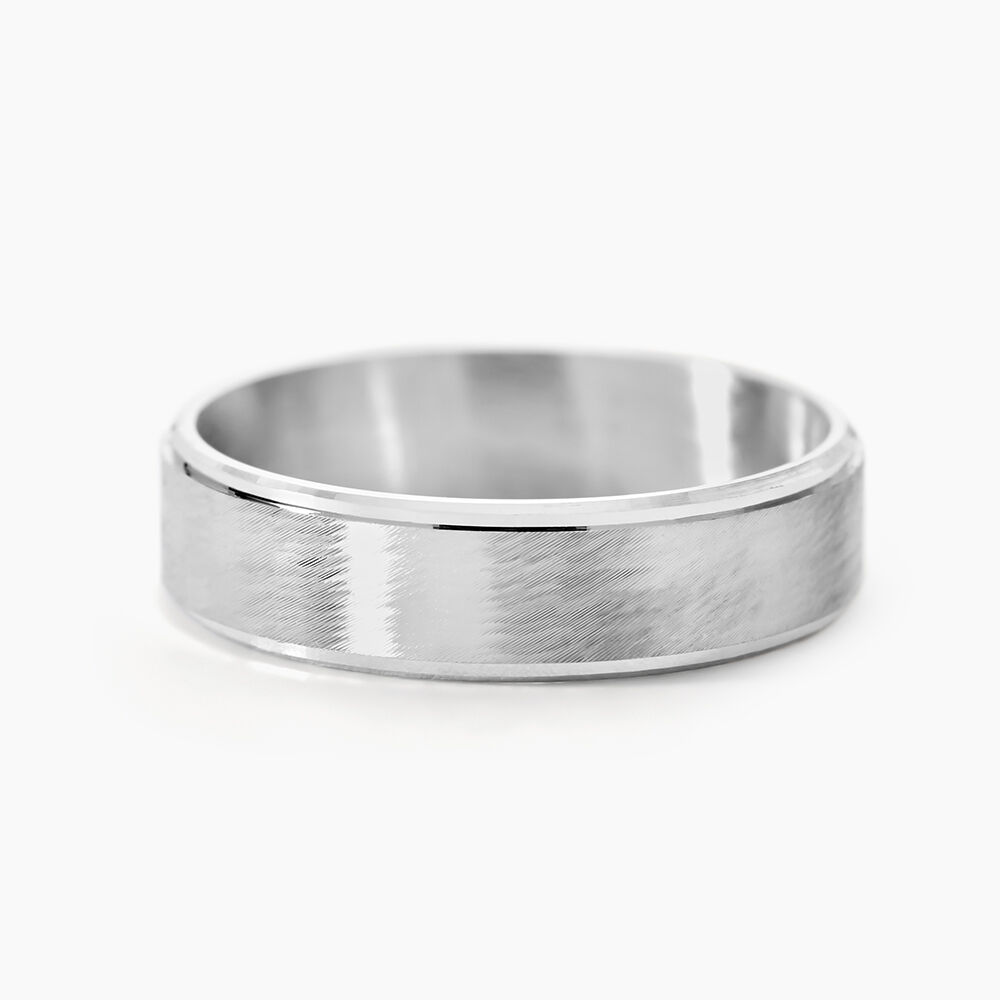 Alliance Sudem Ruban Plat Argent Blanc - Alliances personnalis&eacute;es Famille | Marc Orian