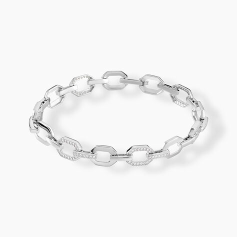 Bracelet Jonc Rava Argent Blanc Oxyde De Zirconium - Bracelets cha&icirc;nes Femme | Marc Orian