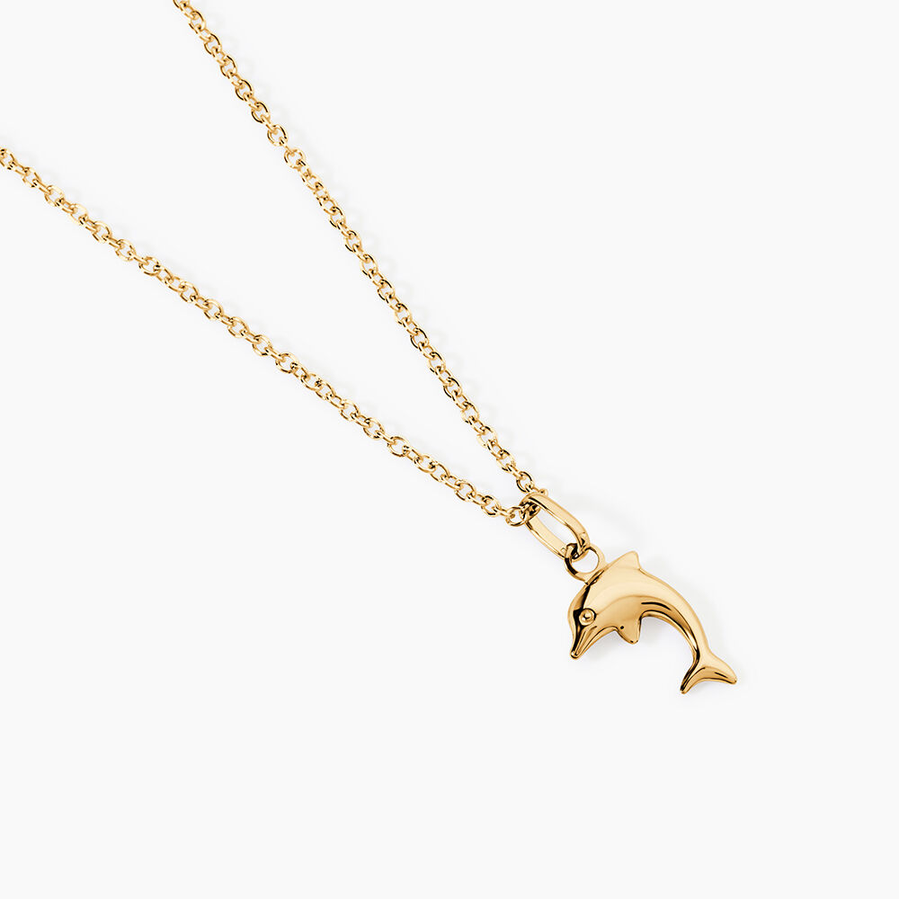 Pendentif Haizia Dauphin Or Blanc - Pendentifs Famille | Marc Orian