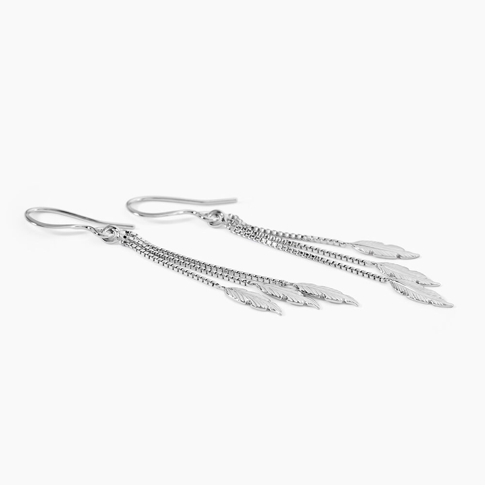 Boucles D'oreilles Pendantes Violka Argent Blanc - Pendantes Femme | Marc Orian