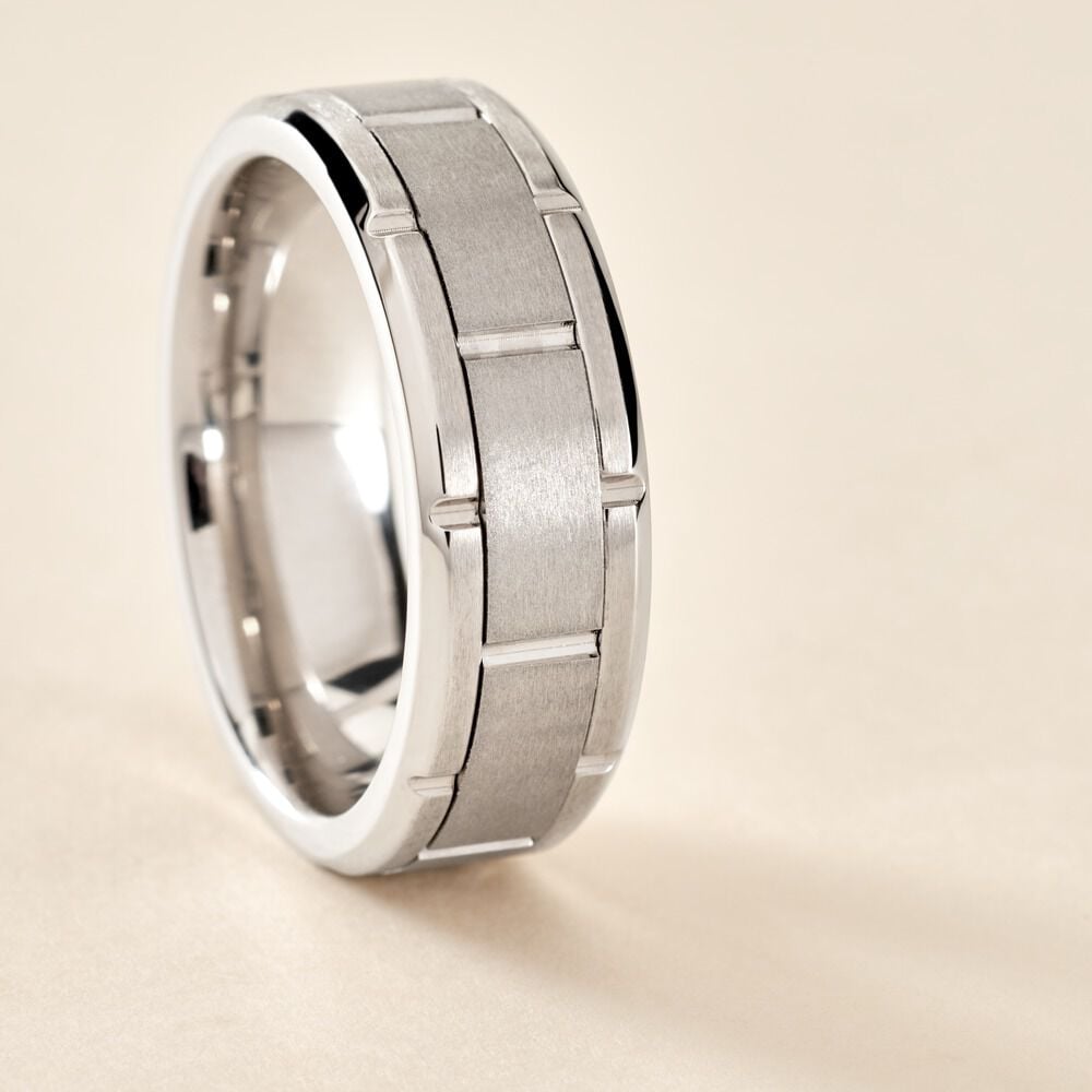 Bague Lark Acier Argenté - Bagues grosses Homme | Marc Orian