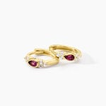 Cr&eacute;oles Poem Argent Jaune Rhodolite Oxyde De Zirconium - Cr&eacute;oles Femme | Marc Orian