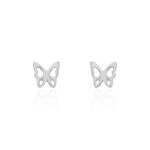 Boucles D'oreilles Puces Filippa Papillon Or Blanc - Puces Femme | Marc Orian