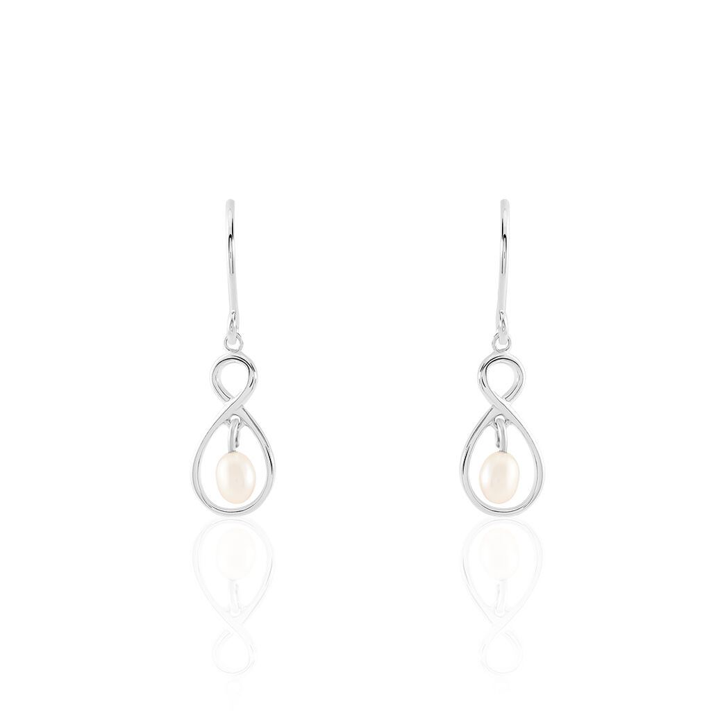 Boucles D'oreilles Pendantes Walae Argent Blanc Perle De Culture - Pendantes Femme | Marc Orian