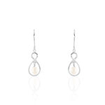 Boucles D'oreilles Pendantes Walae Argent Blanc Perle De Culture - Pendantes Femme | Marc Orian
