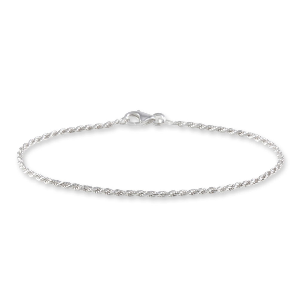 Bracelet Cacilda Maille Corde Argent Blanc - Bracelets fantaisie Femme | Marc Orian