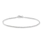Bracelet Cacilda Maille Corde Argent Blanc - Bracelets fantaisie Femme | Marc Orian