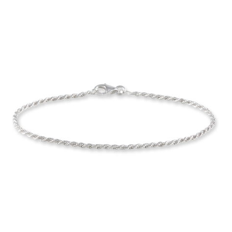 Bracelet Cacilda Maille Corde Argent Blanc - Bracelets fantaisie Femme | Marc Orian