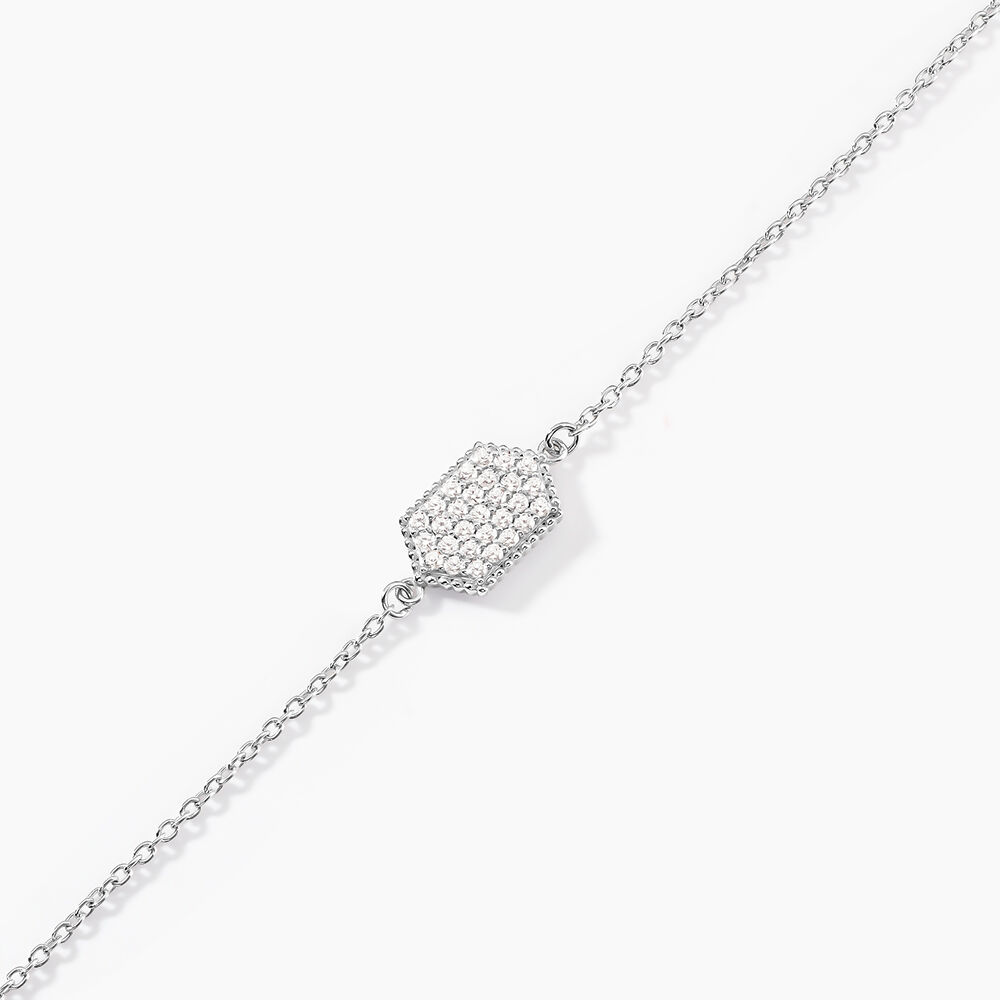 Bracelet Nawele Argent Blanc Oxyde De Zirconium - Bracelets fantaisie Femme | Marc Orian