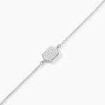 Bracelet Nawele Argent Blanc Oxyde De Zirconium - Bracelets fantaisie Femme | Marc Orian
