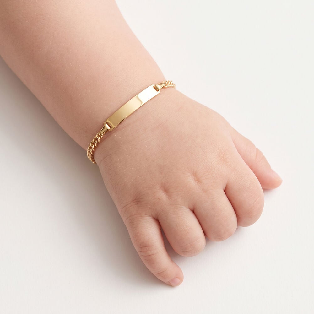 Bracelet Identit&eacute; Etheline Maille Gourmette Or Jaune - Gourmettes Enfant | Marc Orian