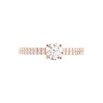 Bague Solitaire Dayna Or Rose Oxyde De Zirconium - Solitaires Femme | Marc Orian