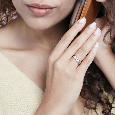 Bague Ludivine Or Blanc Oxyde De Zirconium - Bagues fiançailles Femme | Marc Orian
