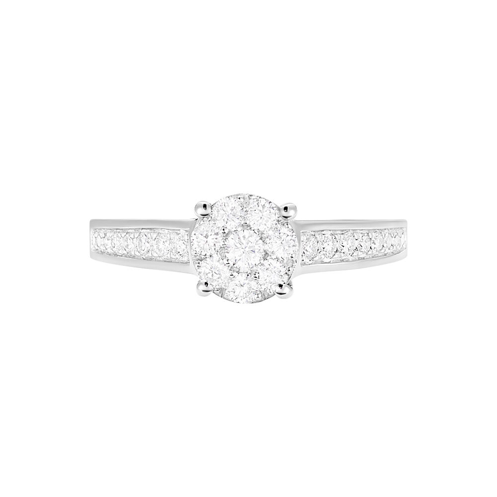 Bague Celia Or Blanc Diamant - Solitaires Femme | Marc Orian