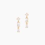 Boucles D'Oreilles Pendantes Sya Plaque Or Jaune Oxyde De Zirconium - Pendantes Femme | Marc Orian