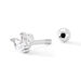 Piercing D'oreille Unitaire Verona Argent Blanc Oxyde De Zirconium - Piercings d'oreilles Femme | Marc Orian
