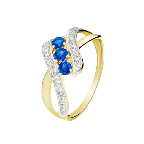 Bague Simma Or Jaune Saphir Et Diamant - Bagues fiançailles Femme | Marc Orian