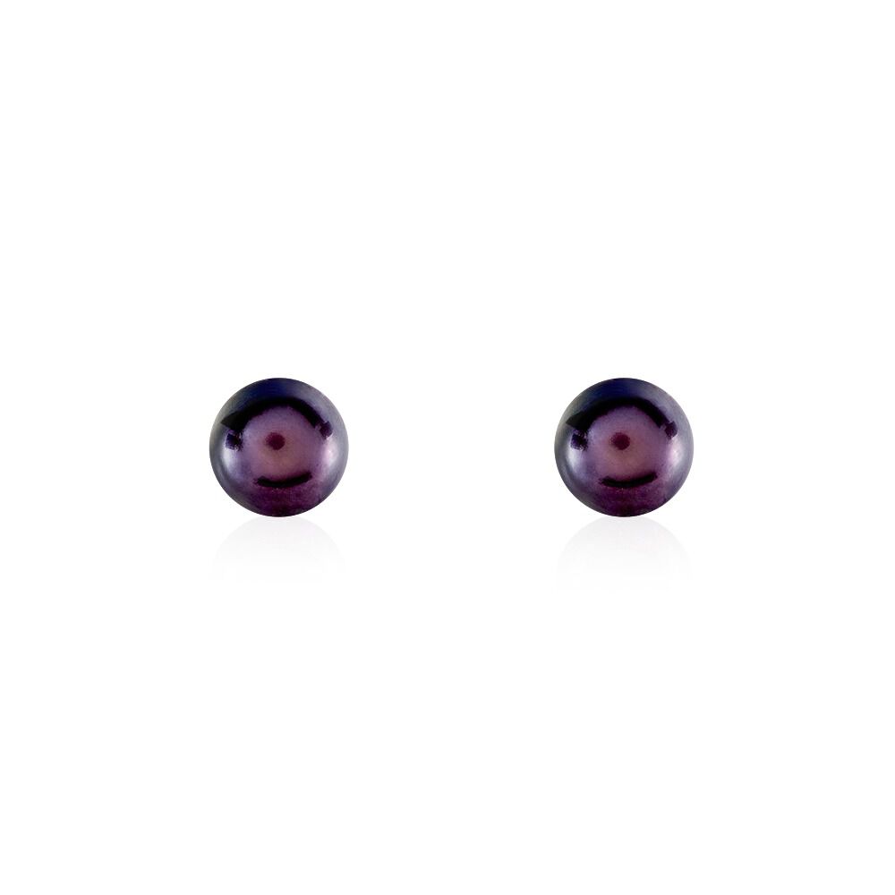 Boucles D'oreilles Puces Micaelle Teintees Or Jaune Perle De Culture - Boucles d'oreilles mariage Femme | Marc Orian