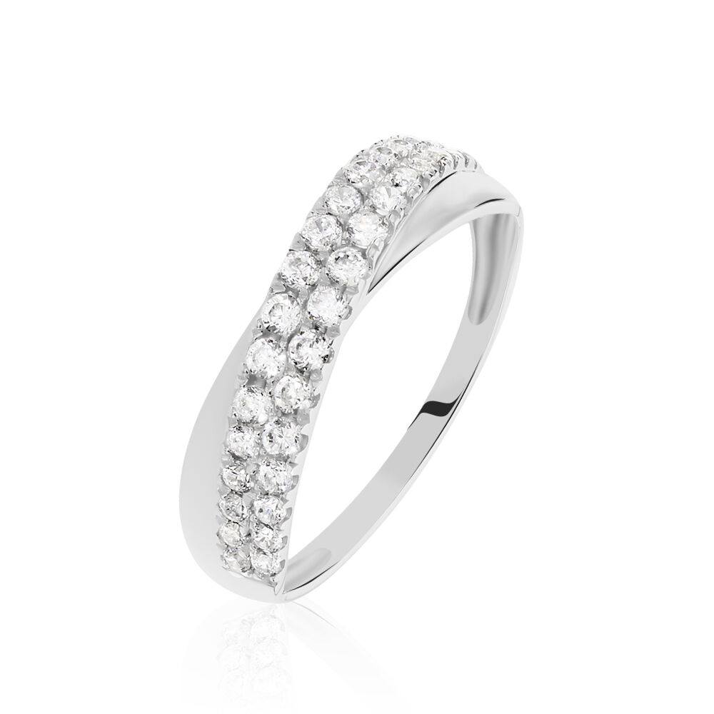 Bague Aglae Or Blanc Oxyde De Zirconium - Bagues avec pierre Femme | Marc Orian