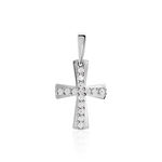 Pendentif Canice Croix Or Blanc Oxyde De Zirconium - Pendentifs Famille | Marc Orian