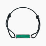 Bracelet Stones Argent Blanc Malachite - Bracelets cordons Homme | Marc Orian