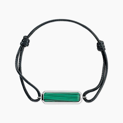 Bracelet Stones Argent Blanc Malachite - Bracelets cordons Homme | Marc Orian