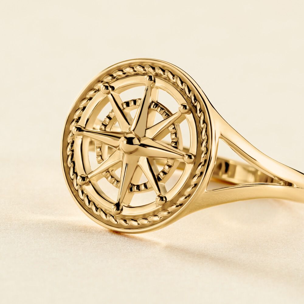 Chevalière Icare Plaqué Or Jaune - Chevalières Homme | Marc Orian